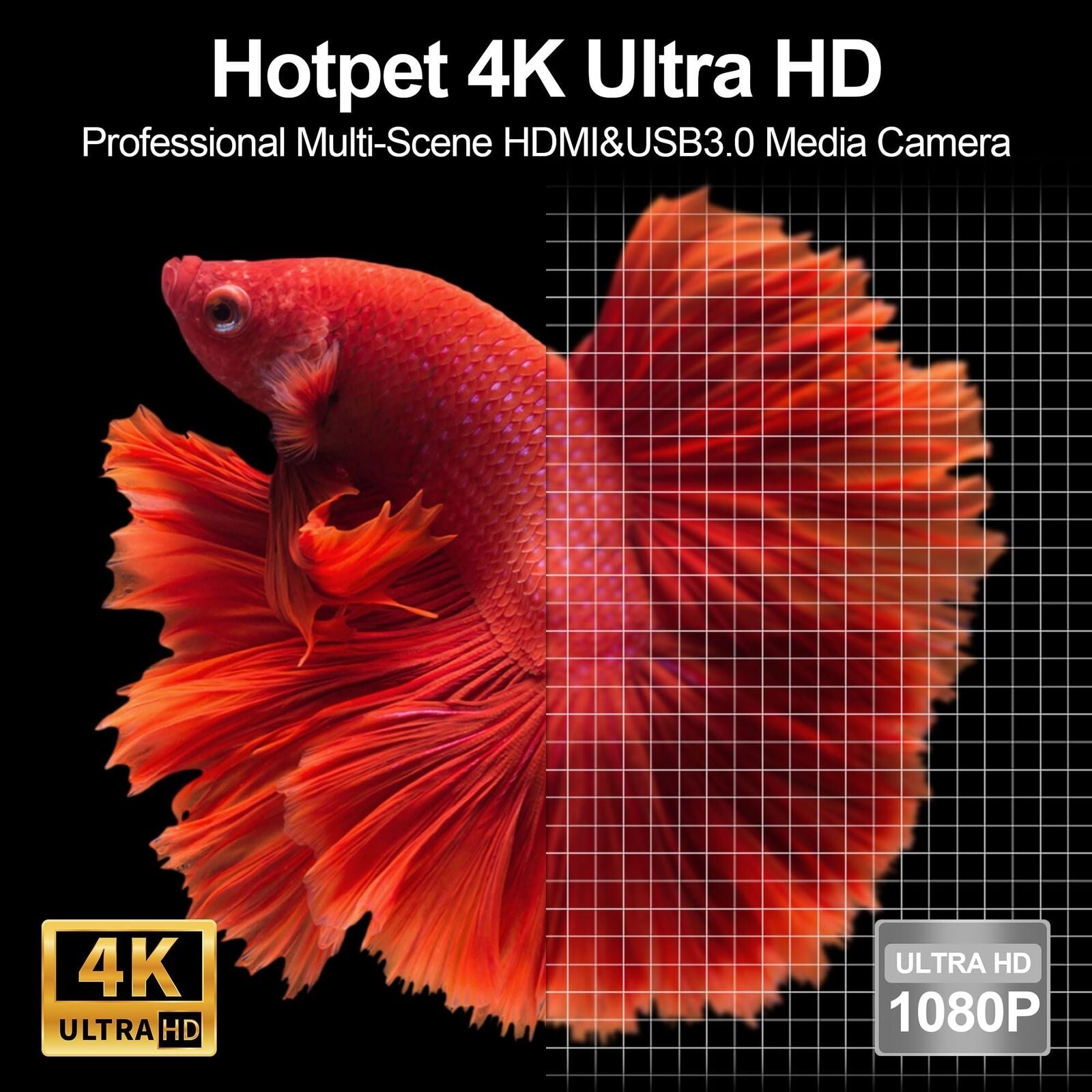 4K USB Camera with High Speed Monitor Port USB3.0 Webcam up 60FPS USB with Camera - perfect for BIRD WATCHING or Astronomy