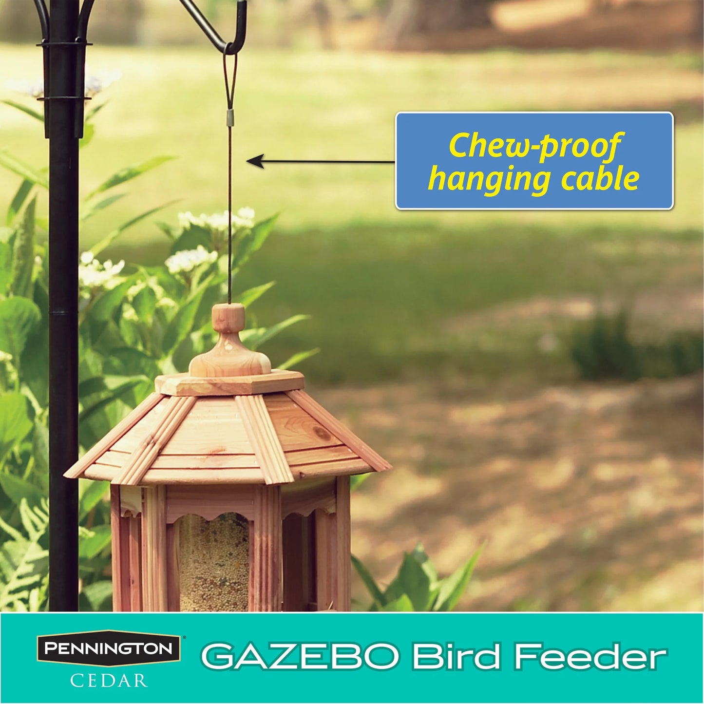 Cedar Gazebo Wild Bird Feeder, 3 Lb. Hopper Capacity