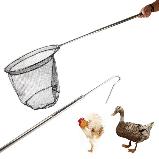 Animal Catch Net Pole Trap Tool Chicken Catcher Leg Hook Catching Kit Animal Con