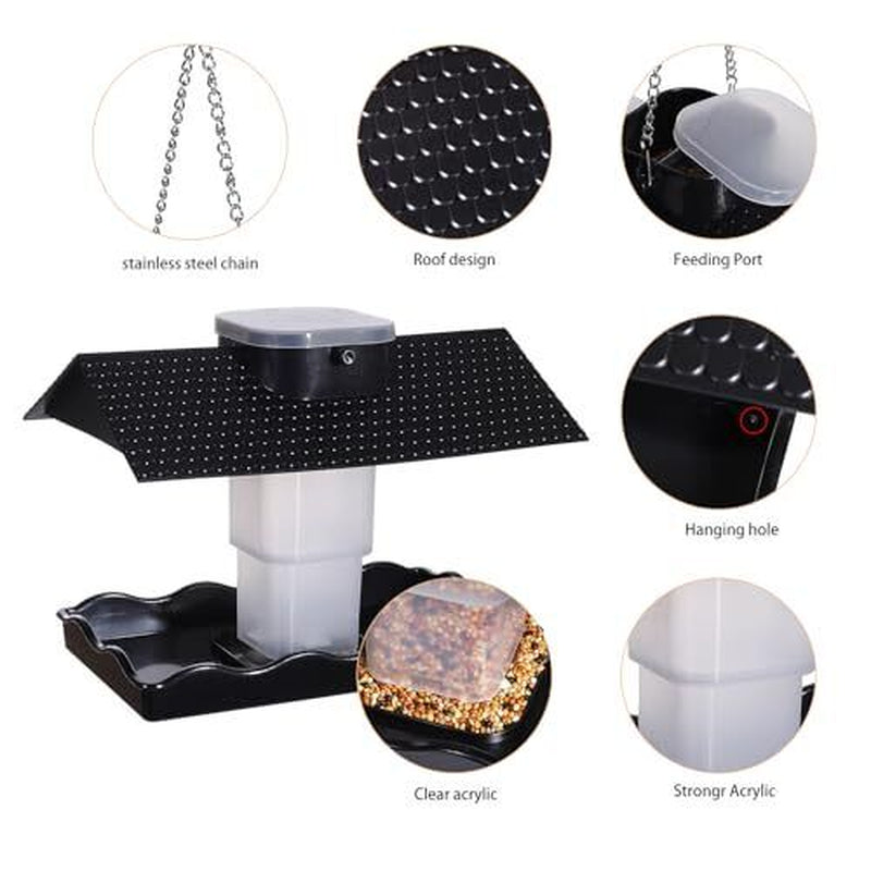Acrylic Wild Bird Feeders for Outdoors Hanging, Bird Feeders Squirrel Proof