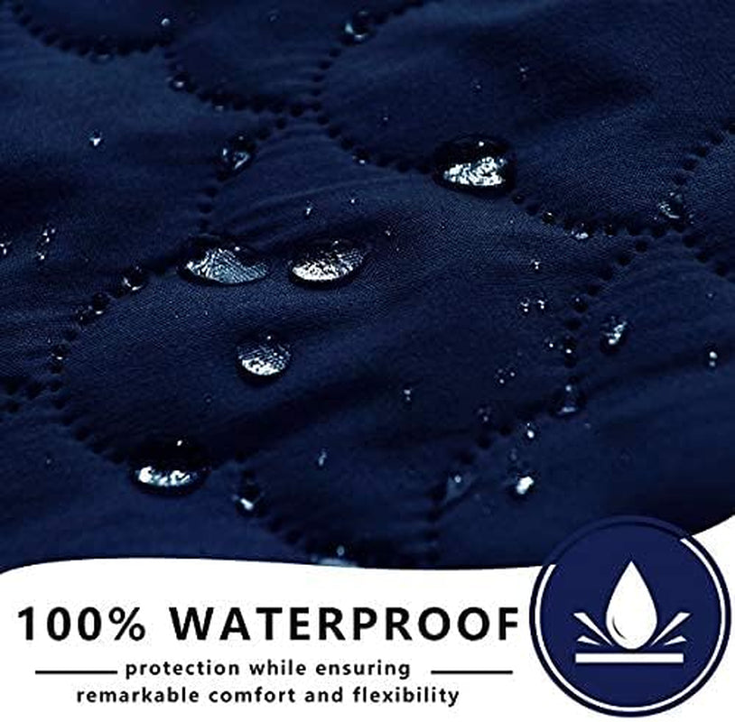 Dog Bed Cover Washable Pee Pads Dog Blankets for Puppy Large Dog Cat,Sofa Reversible Changing Pad Reusable 1 Piece（52"X82",Navy+Stoneblue）