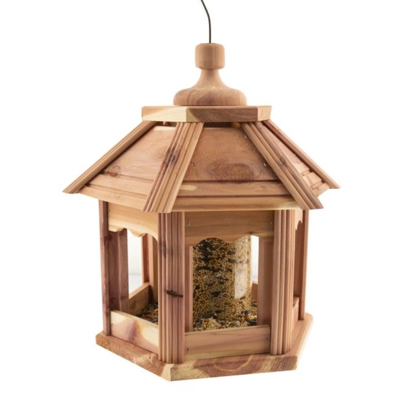 Cedar Gazebo Wild Bird Feeder, 3 Lb. Hopper Capacity