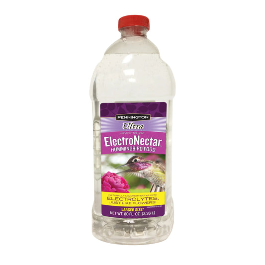 Ultra Electro Nectar Clear Hummingbird Food Ready-To-Use Liquid, 80 Oz. Bottle, 1 Pack
