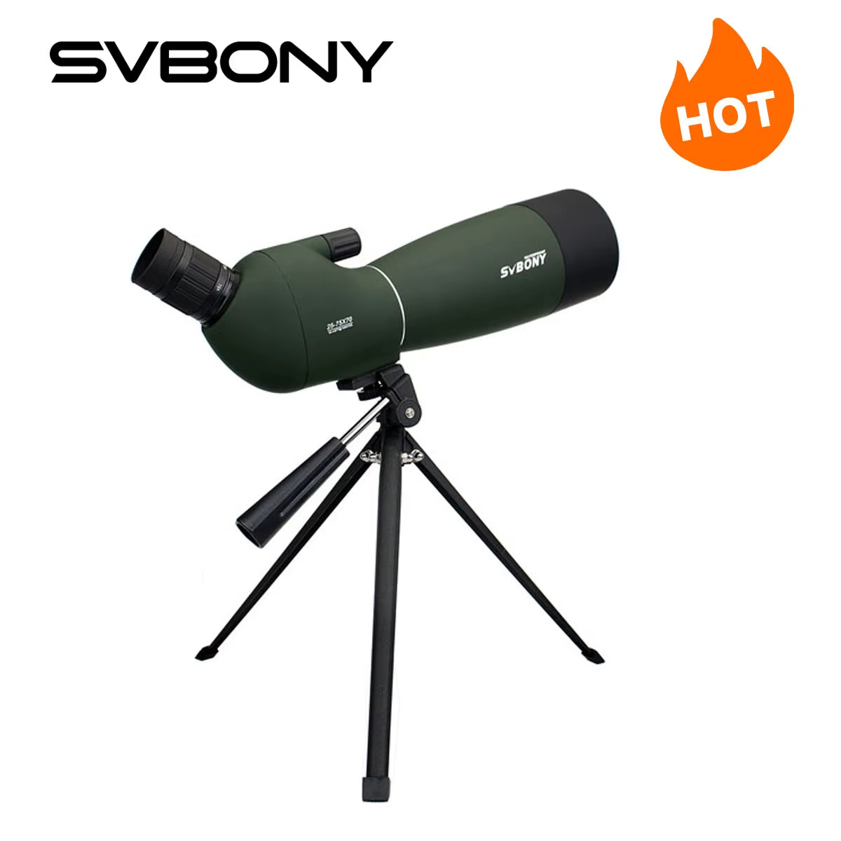 25-75X70 Telescope Spotting Scope Powerful Zoom Monocular FMC BAK4 Waterproof for Bird Watching Target Shotting