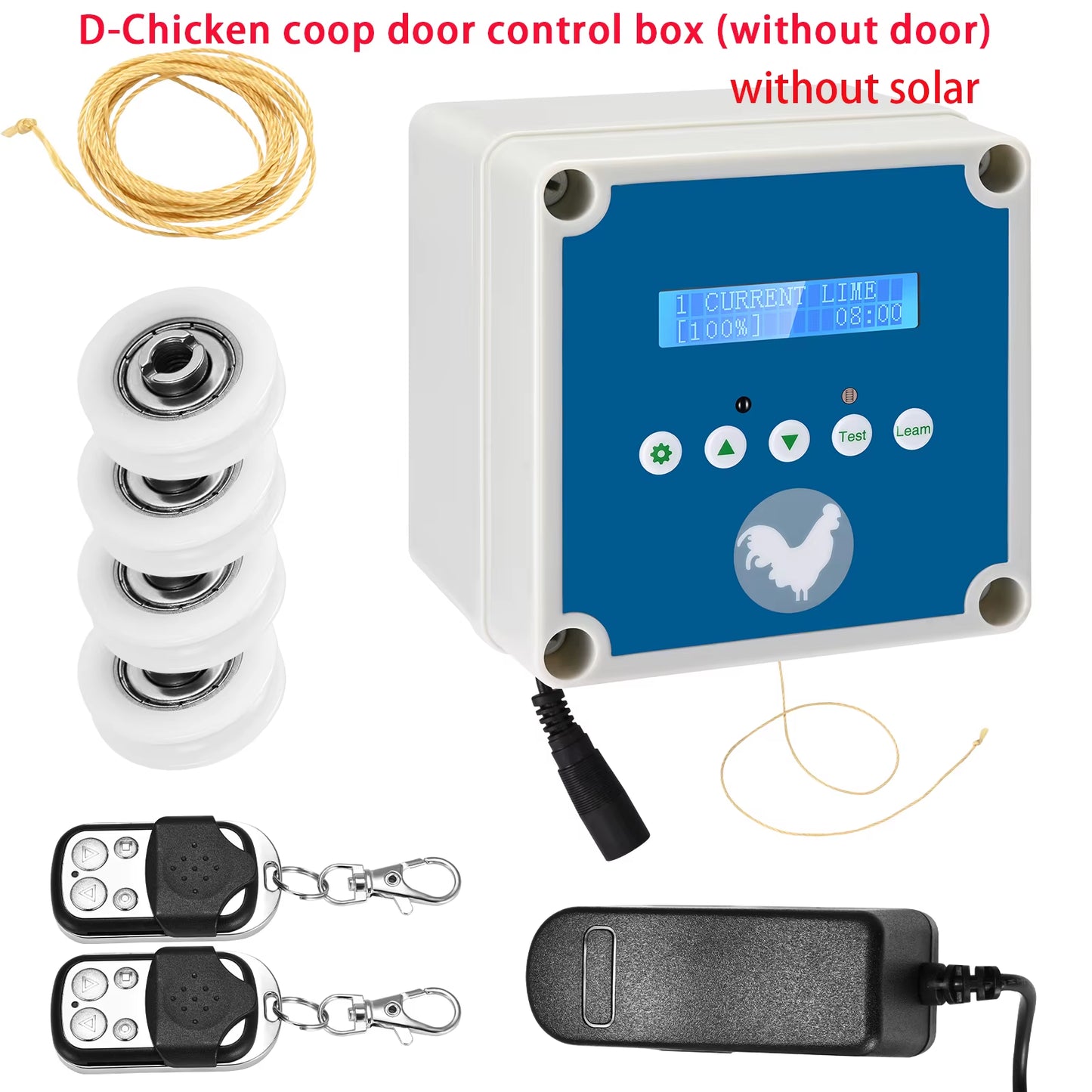 Automatic Chicken Coop Door Cage Opener Day and Night Delay with LCD Chicken Coop Door Practical Chicken Accessories