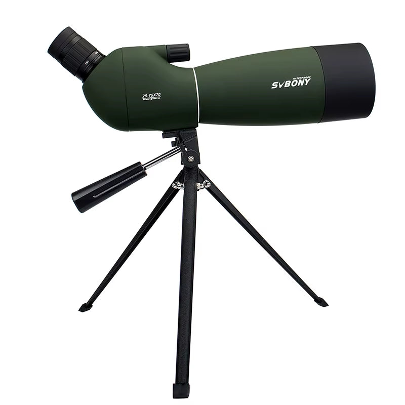 25-75X70 Telescope Spotting Scope Powerful Zoom Monocular FMC BAK4 Waterproof for Bird Watching Target Shotting