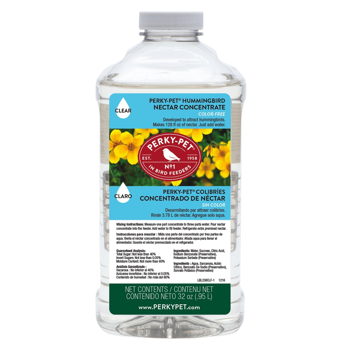 Clear Liquid Hummingbird Nectar Concentrate – 32 Oz