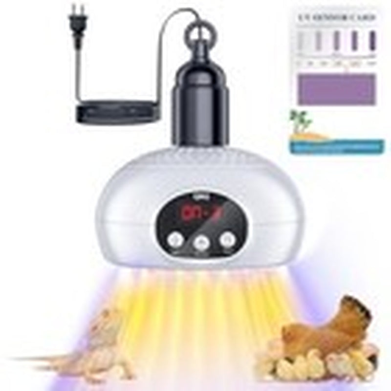 QRQ Chicken Coop Heater, 200W-350W-500W Reptile Heat Lamp Upgraded with White