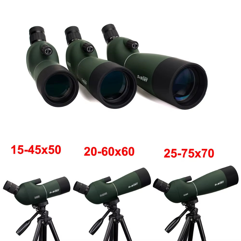 25-75X70 Telescope Spotting Scope Powerful Zoom Monocular FMC BAK4 Waterproof for Bird Watching Target Shotting