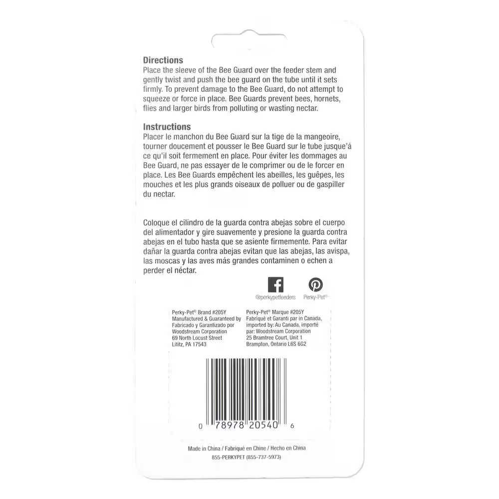 Replacement Yellow Bee Guards for Hummingbird Feeders (4-Count)