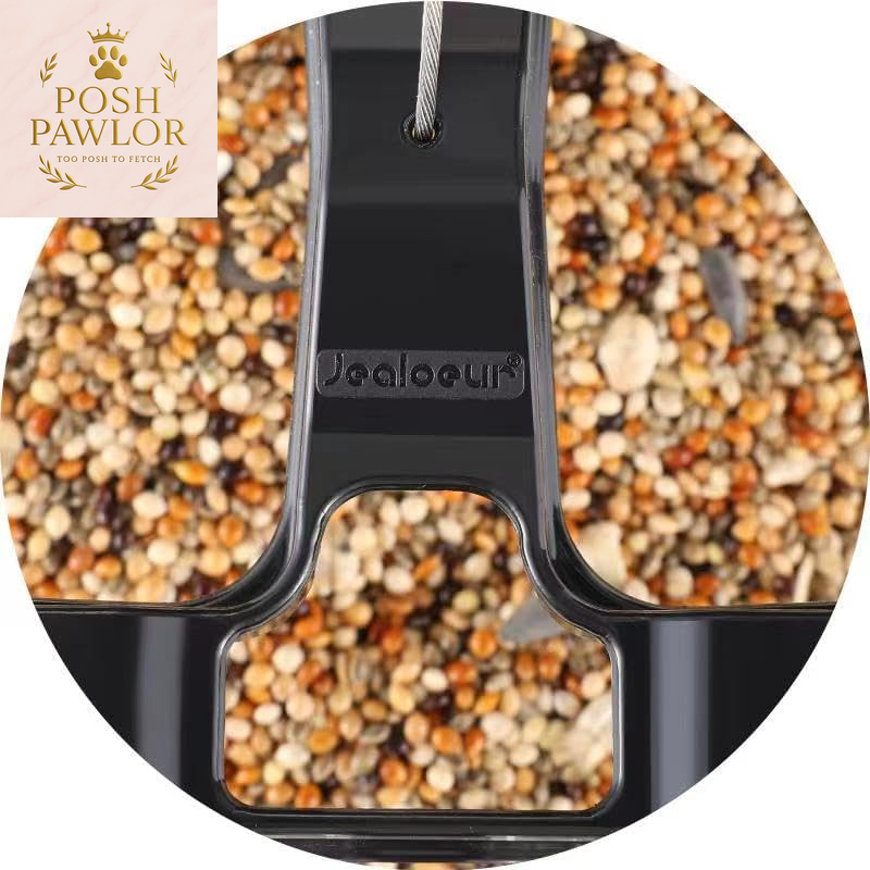 Bird Feeders for Outdoors Hanging Bird Feeder Wild Birds Seed, Black