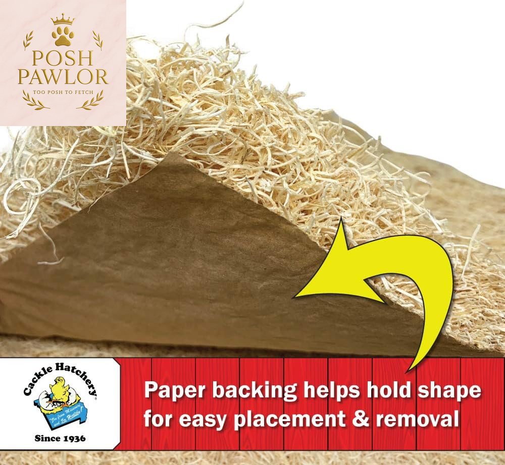 Laying Hen Nest Box Pads Made in USA from Sustainable Aspen Exceslior - 13X13 Nesting Box Liners (24 Pack)